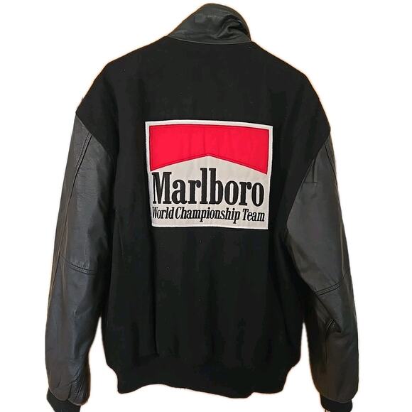 Vintage Marlboro World Championship Racing Team Jacket Black Size